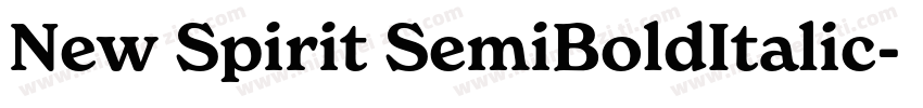 New Spirit SemiBoldItalic字体转换